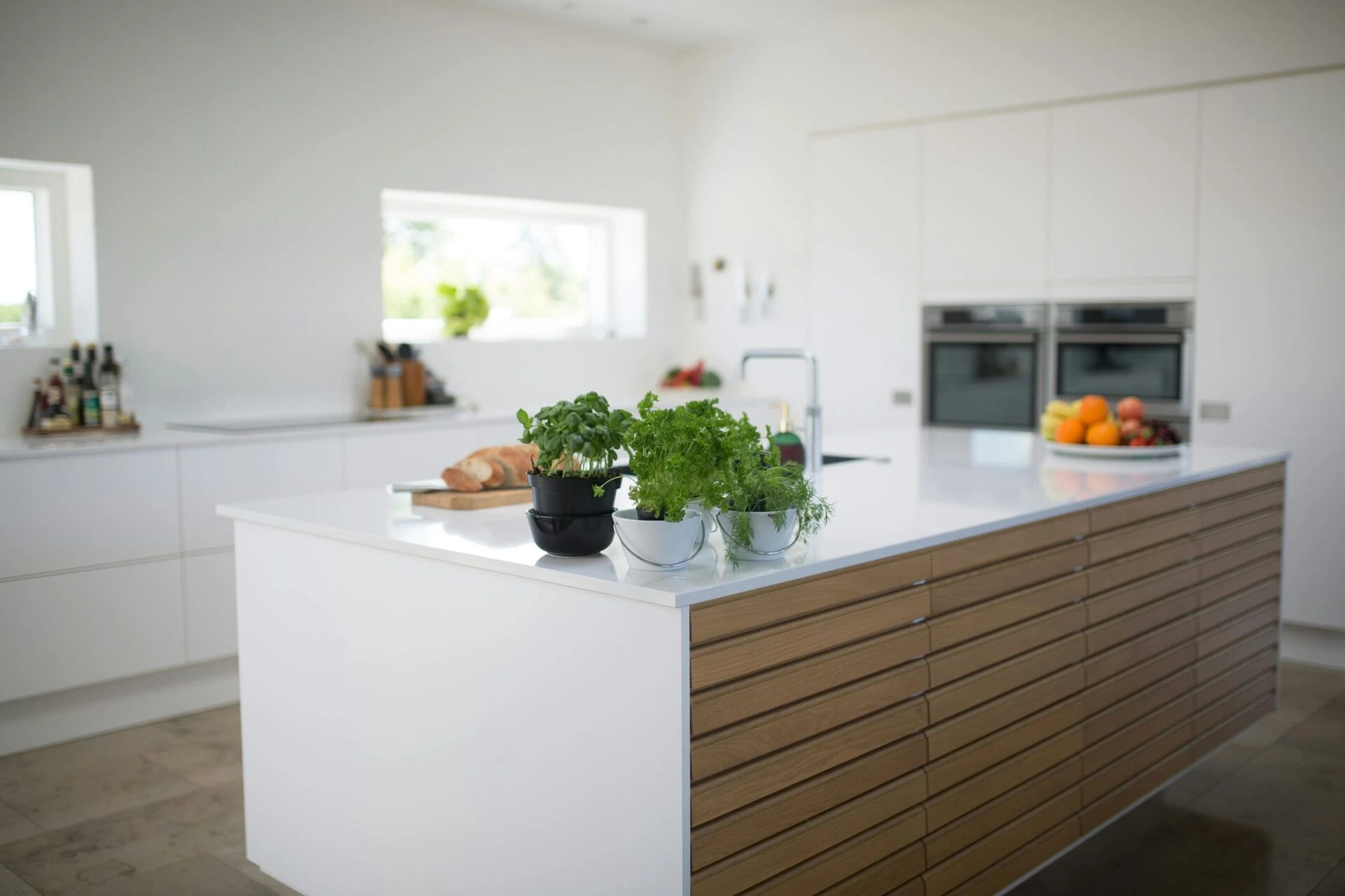Modern Kitchen extension with large island creating a social space for cooking and dining